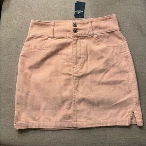 Hollister Blush Corduroy Mini Skirt Ultra High Rise Size 3